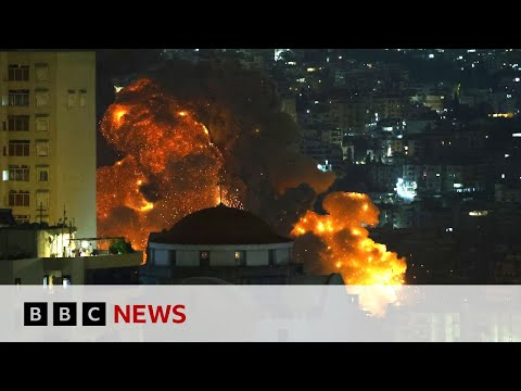 Large explosions in Beirut after Israeli strikes | BBC News