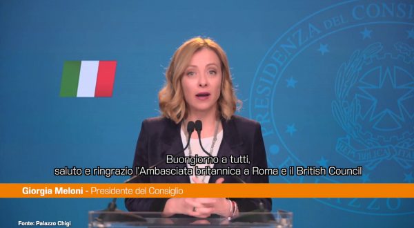 Meloni “Italia e Gran Bretagna pilastri della comunità transatlantica”