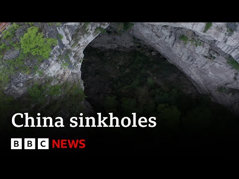 Chinese sinkholes unearth ‘new wonders’ | BBC News