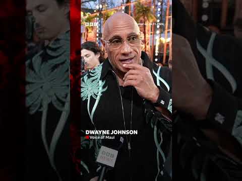 Dwayne Johnson on wrestlers compared to demigods. #Moana2 #DwayneJohnson #Disney #BBCNews