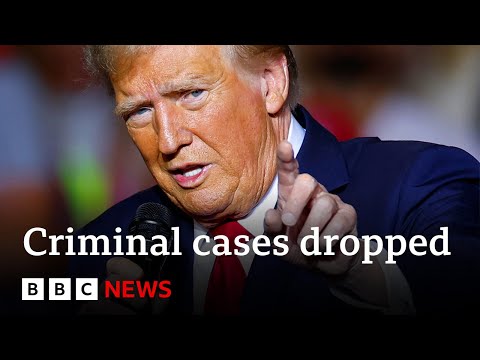 Prosecutor drops federal criminal cases against Trump | BBC News