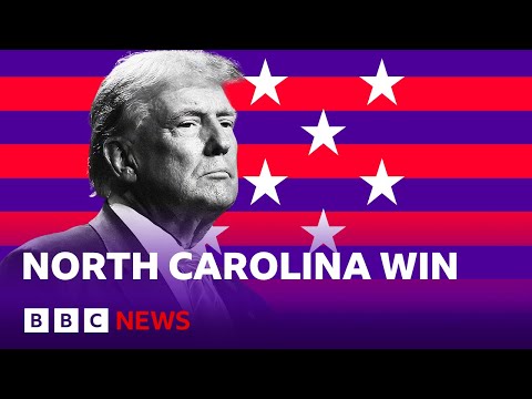 US election: Donald Trump projected to win North Carolina in first swing state result | BBC News
