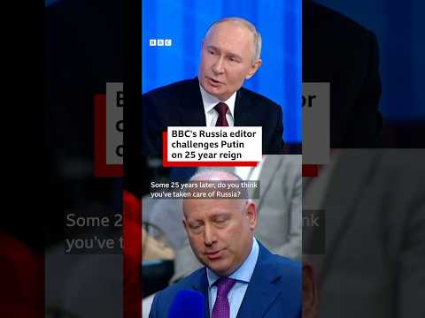 BBC’s Steve Rosenberg challenges Putin on his 25 years in power in Russia. #Russia #Putin #BBCNews