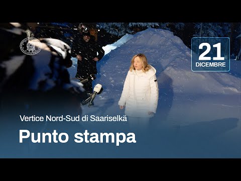 Vertice Nord-Sud di Saariselkä, punto stampa del Presidente Meloni