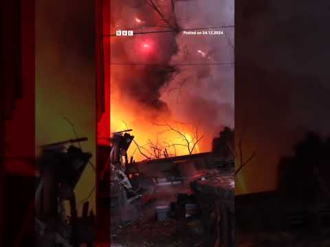 No injuries were reported as fireworks exploded during a fire in Massachusetts. #BBCNews