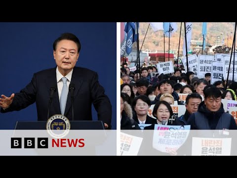 South Korea opposition files motion to impeach Yoon | BBC News