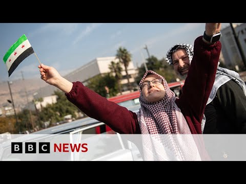 Crowds celebrate in Syria after Assad flees capital of Damascus | BBC News