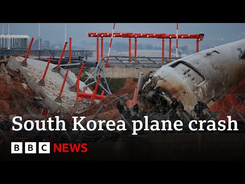 South Korea police raid Muan Airport and Jeju Air offices in plane crash probe | BBC News