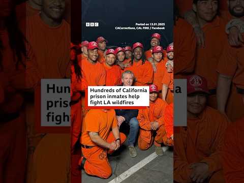 Hundreds of California prison inmates help fight LA wildfires. #LA #BBCNews