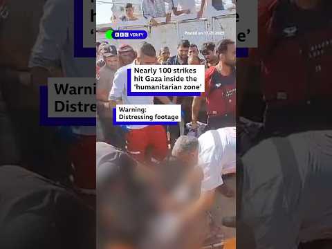 Gaza ‘humanitarian zone’ struck almost 100 times since May, BBC Verify finds. #BBCNews