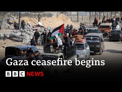 LIVE: Israel-Gaza ceasefire begins after delay | BBC News