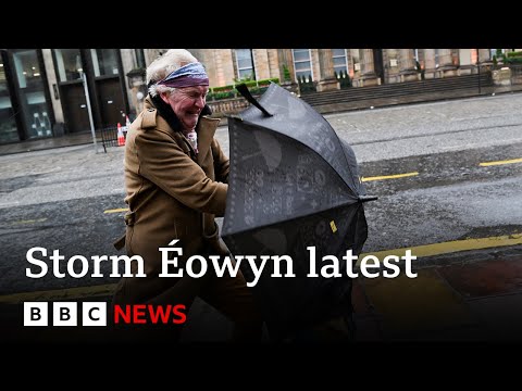 Storm Éowyn: Danger to life warnings as ‘once in a generation’ storm hits UK and Ireland | BBC News