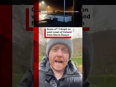 Danger to life warnings as Storm Éowyn hits Northern Ireland and the Republic of Ireland. #BBCNews