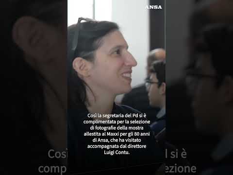 Elly Schlein visita la mostra per gli 80 anni di Ansa al Maxxi #ansa