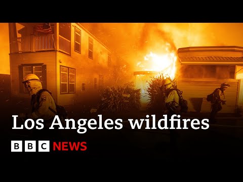 LIVE: Los Angeles wildfires force thousands to flee | BBC News