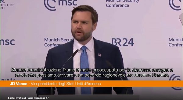 Vance “Europa non è minacciata da Russia o Cina ma dall’interno”