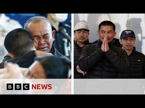 Thai hostages released by Hamas arrive home in Bangkok | BBC News