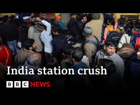 Eighteen killed in New Delhi station crush | BBC News