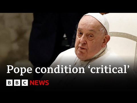 Pope Francis has ‘peaceful’ night after condition described as ‘critical’ | BBC News