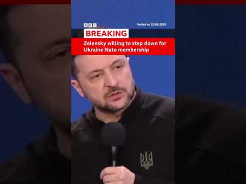 Ukraine’s Volodymyr Zelensky willing to give up presidency in exchange for Nato membership. #BBCNews
