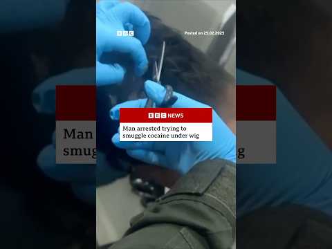 A man was caught trying to smuggle drugs under a wig while boarding a flight. #Colombia #BBCNews