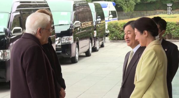 A Tokyo Mattarella incontra l’imperatore e l’imperatrice del Giappone