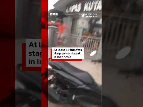 At least 53 inmates stage prison break in Indonesia. #Aceh #Indonesia #BBCNews