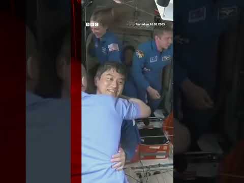 Nasa astronauts hug ‘great’ new crew after being stranded for nine months. #Nasa  #BBCNews