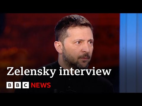 President Zelensky wants to see his kids walk Ukraine’s streets without hiding | BBC News