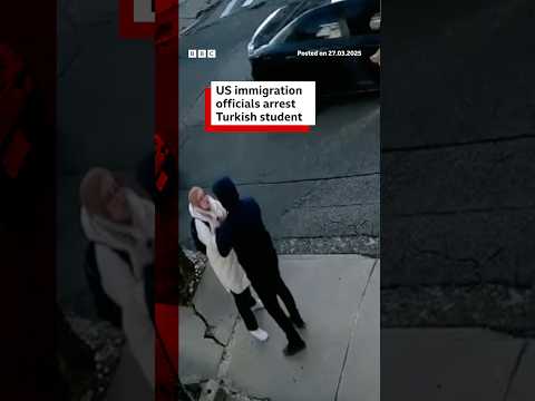 US immigration officials arrest Turkish student. #US #Turkey #BBCNews