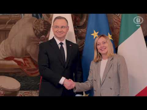 Incontro del Presidente Meloni con il Presidente della Repubblica di Polonia