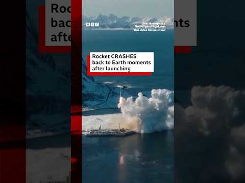 Rocket crashes back to Earth moments after launching. #Norway #BBCNews