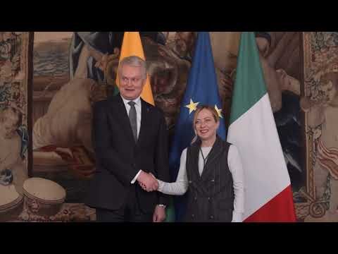 Il Presidente Meloni incontra il Presidente della Lituania Nausėda