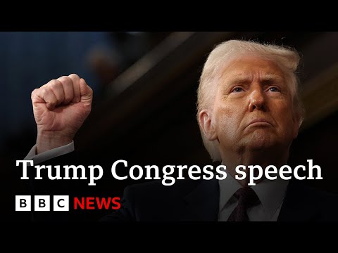Donald Trump says he is ‘just getting started’ in speech to US Congress | BBC News