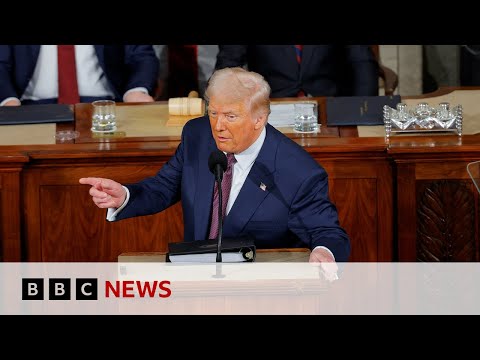 What did Donald Trump say in his address to US Congress? | BBC News