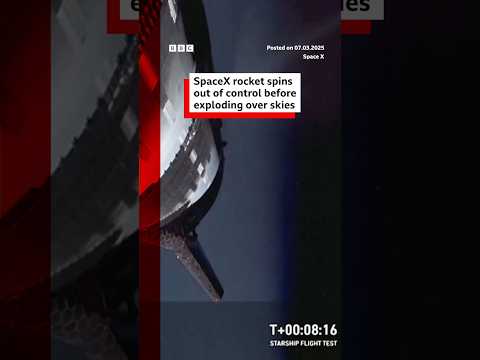 Space X rocket spins out of control after launch. #SpaceX #BBCNews