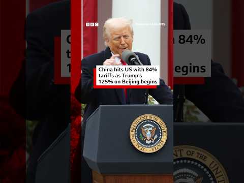 China retaliates over US 125% tariffs on Beijing. #US #China #Tariffs #BBCNews