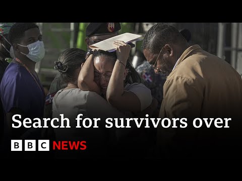 Dominican Republic ends search for survivors after nightclub roof collapse | BBC News