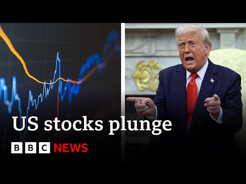 US stocks and dollar plunge as Donald Trump attacks Fed chair Jerome Powell | BBC News