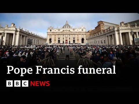 LIVE: Pope Francis funeral set to begin in the Vatican | BBC News