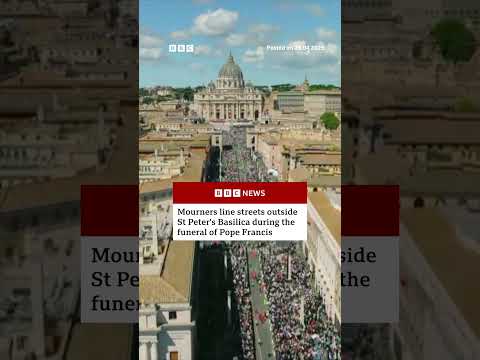The Vatican said 250,000 attended the Pope’s funeral in and around St Peter’s Square. #BBCNews