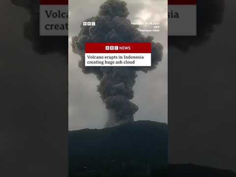 Indonesia’s Mount Marapi erupted, sending ash 1.5km into the air. #Indonesia #Volcano #BBCNews
