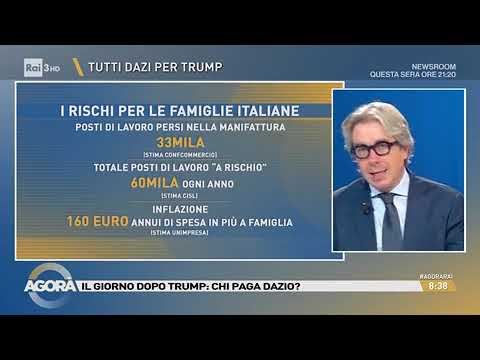 Unimpresa su rai 3 – agora’ – 04/04/2025 – 08.00 – Dazi Usa. Stime Confcommercio e Unimpresa