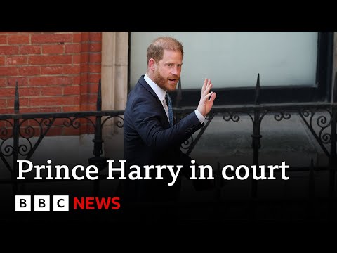 Prince Harry arrives at court for appeal over downgraded UK security | BBC News