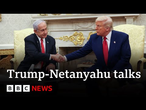 Donald Trump meets Benjamin Netanyahu to discuss Iran, Gaza and tariffs | BBC News