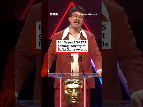 Phil Wang roasts gaming industry at Baftas. #BaftaGameAwards #Gaming #BBCNews