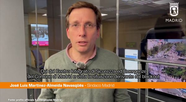 Blackout, sindaco Madrid “Lasciare libere le strade per le emergenze”