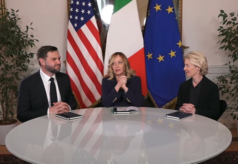 Meloni incontra Vance e Von der Leyen &ldquo;Nuovo inizio per dialogo Ue-Usa&rdquo;