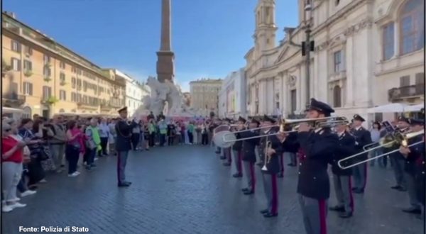 La Banda della Polizia a piazza Navona per il ‘giubileo delle bande’