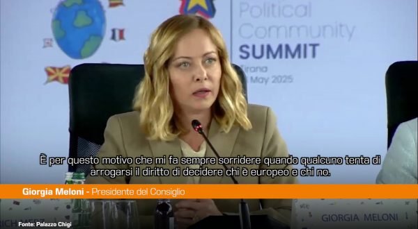 Meloni “Passi avanti nel processo storico di riunificazione europea”
